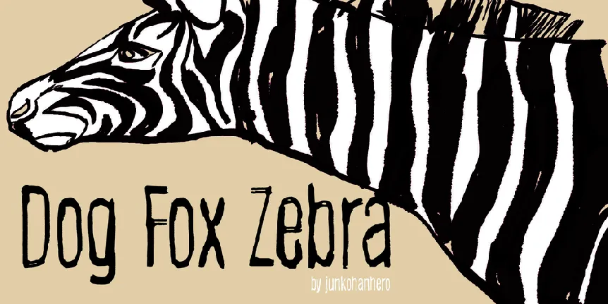 Dog Fox Zebra font