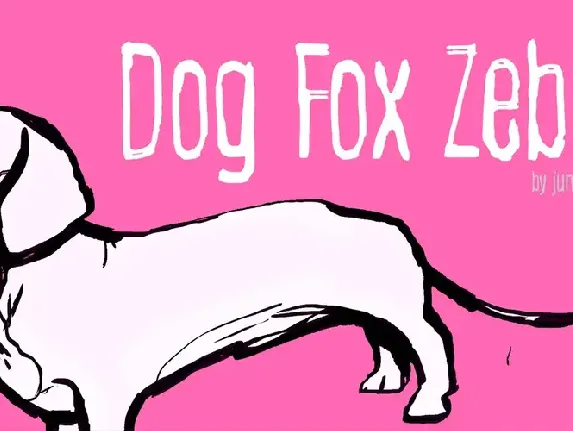 Dog Fox Zebra font