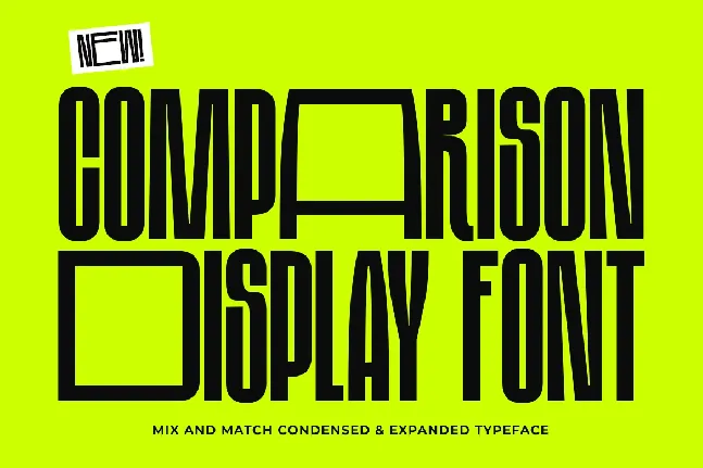 Comparison Display DEMO font