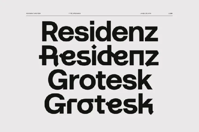 Residenz Grotesk Family font