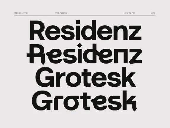 Residenz Grotesk Family font