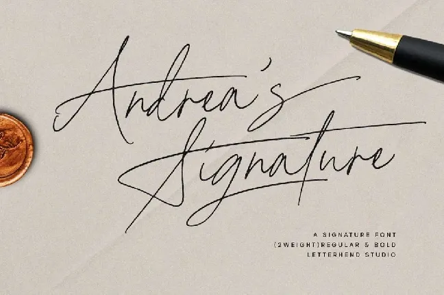 Andreaâ€™s Signature font