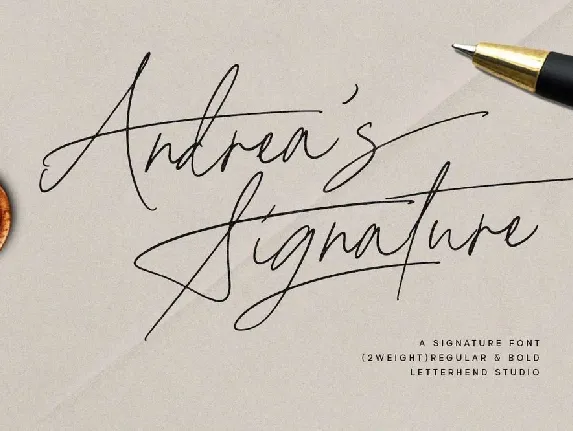 Andreaâ€™s Signature font