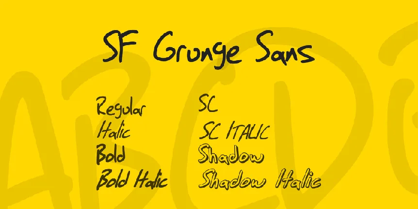 SF Grunge Sans font