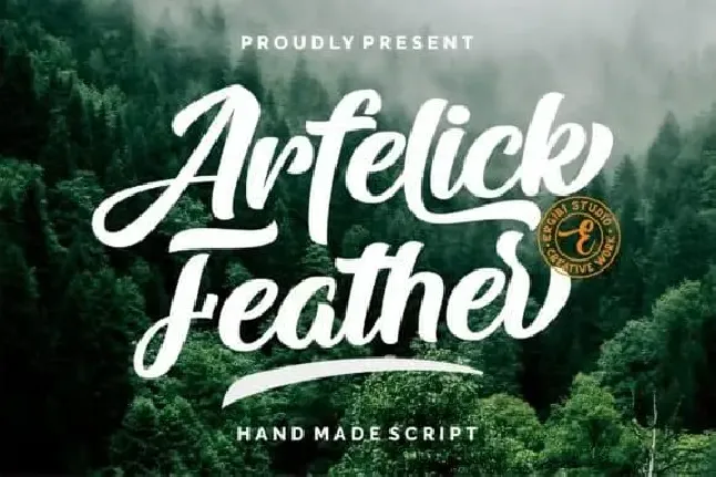 Arfelick Feather Script font