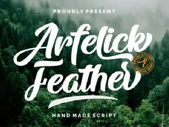 Arfelick Feather Script font