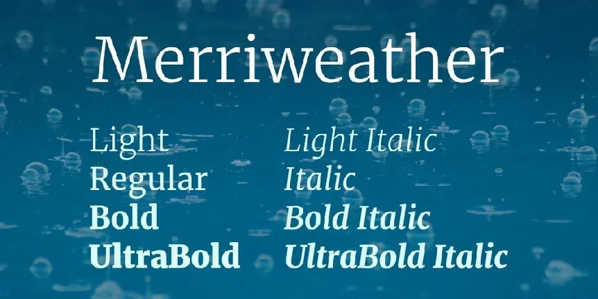 Merriweather Serif Family font