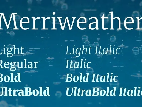 Merriweather Serif Family font