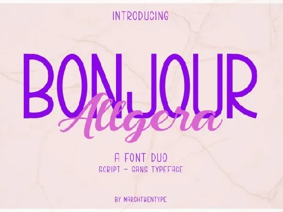 Bonjour Allgera Duo font