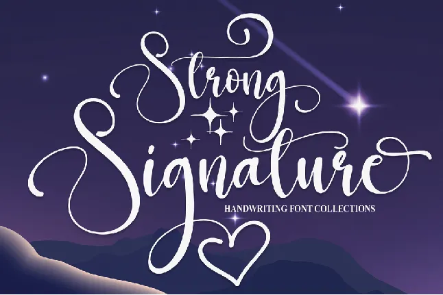 Strong Signature font