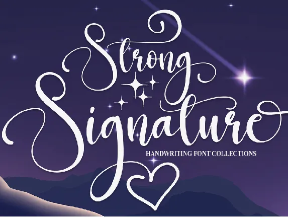 Strong Signature font