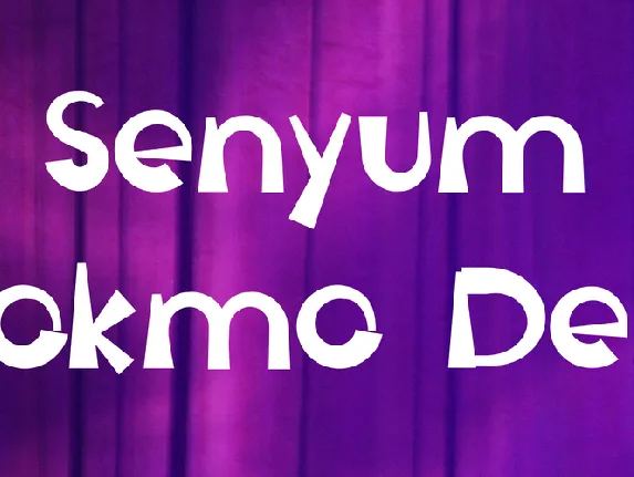 Senyum Sokmo Deh font