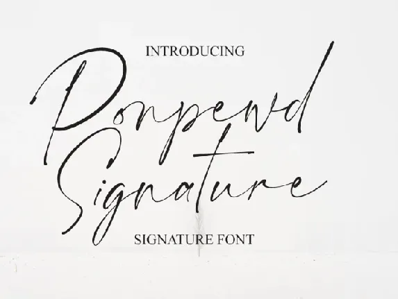 Ponpewd Signature font