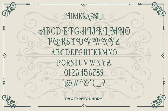 Timelapse font