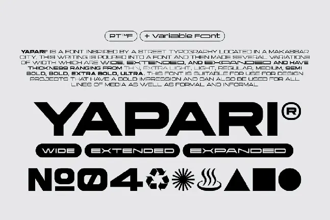 Yapari font