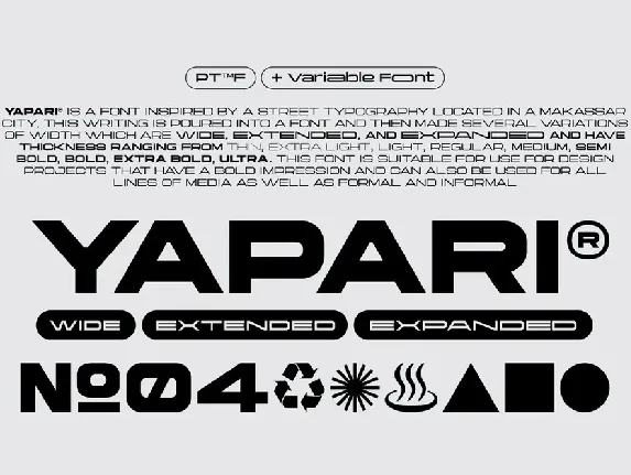 Yapari font