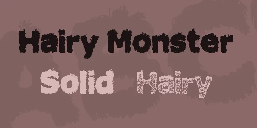 Hairy Monster font