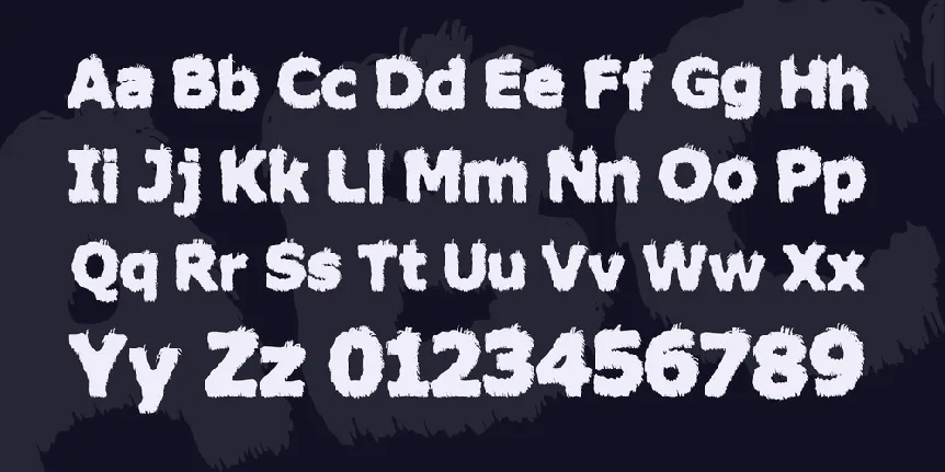 Hairy Monster font