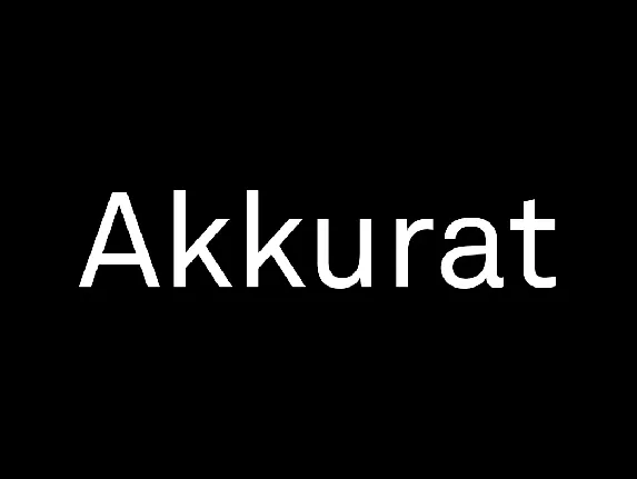 Akkurat font