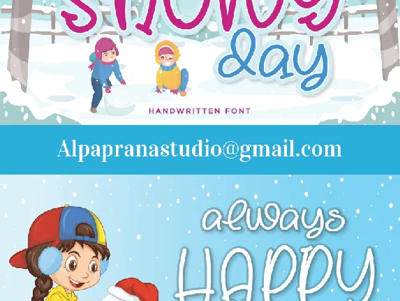 Hello Snowy font