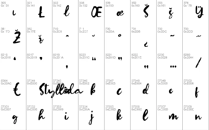 Stylleda Brush font