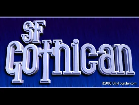 SF Gothican font