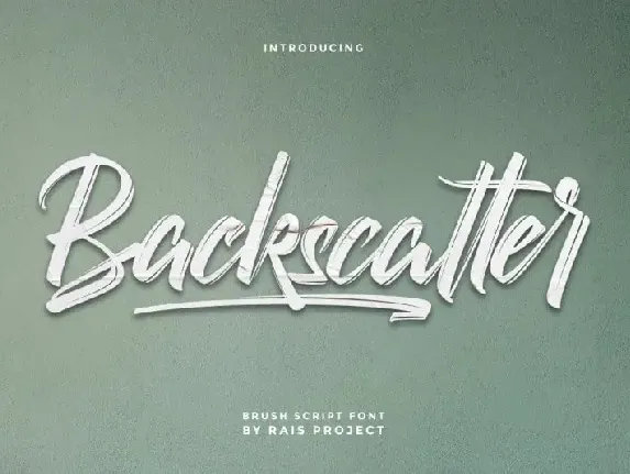 Backscatter Brush font