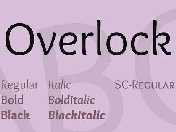 Overlock font