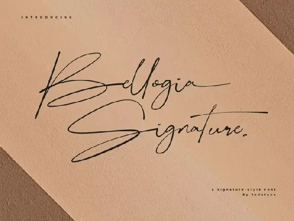 Bellogia Signature font