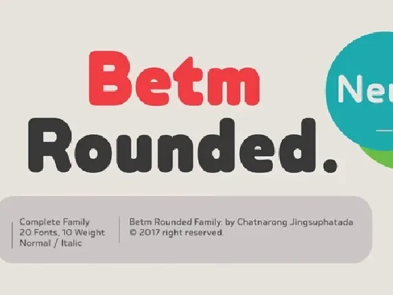 Betm Rounded Family font