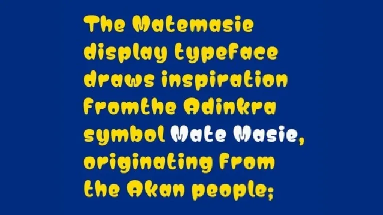 Matemasie font