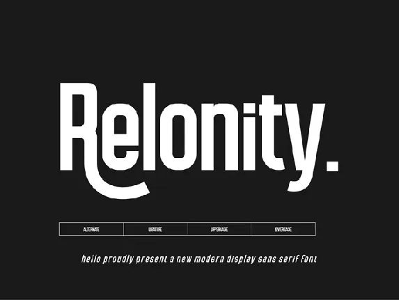 Relonity font