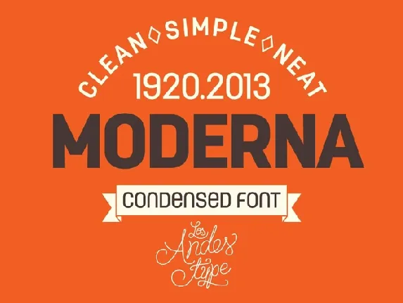 Moderna Condensed font