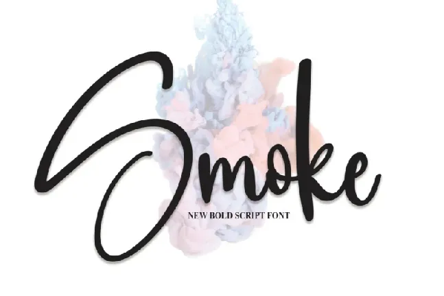 Smoke Script font