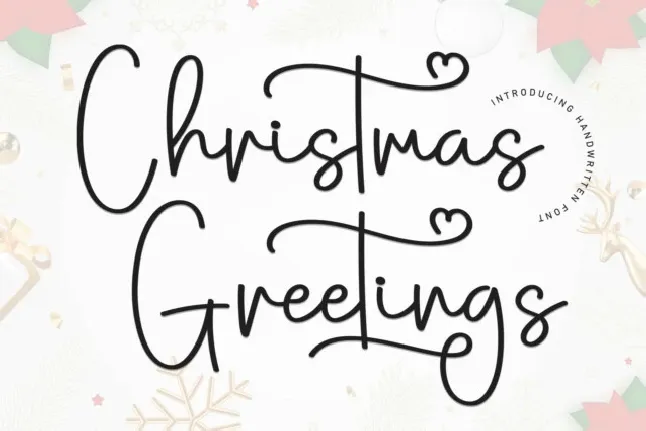 Christmas Greetings Script font