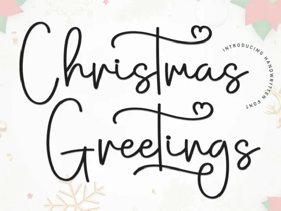 Christmas Greetings Script font