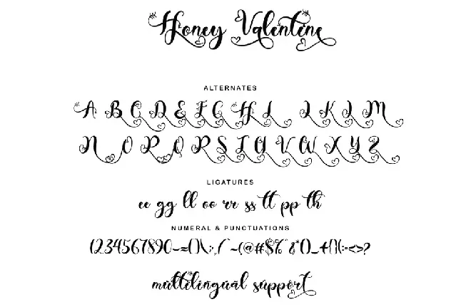 Honey Valentine font