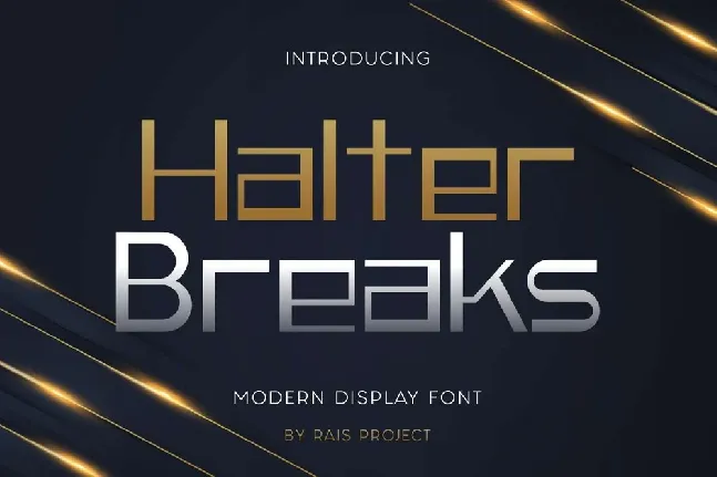 Halter Breaks font