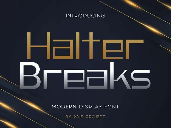 Halter Breaks font