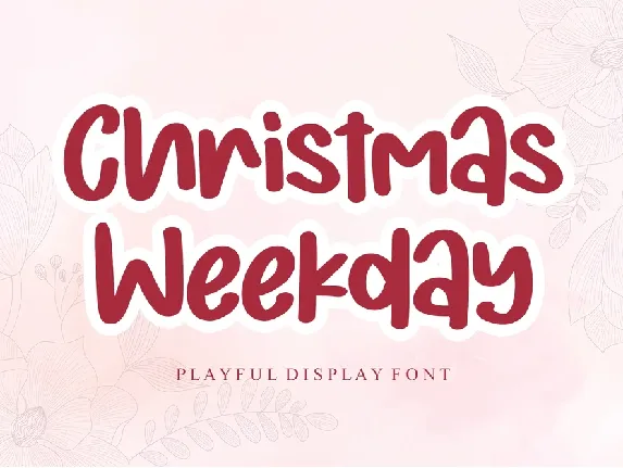 Christmas Weekday - Personal Us font