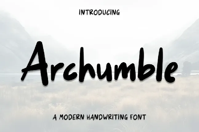 Archumble font