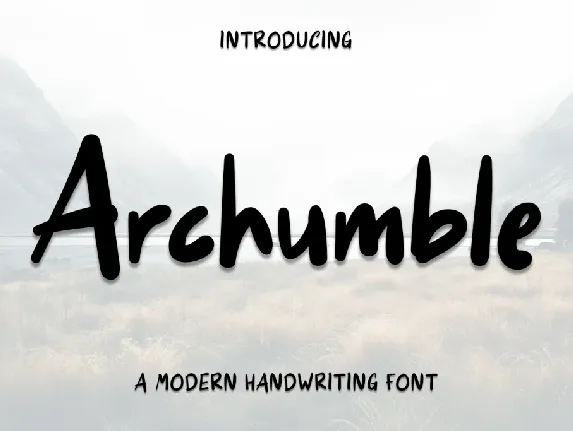 Archumble font