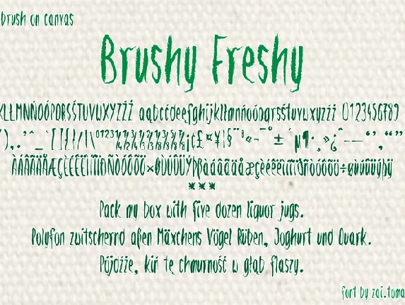 zai Brushy Freshy font