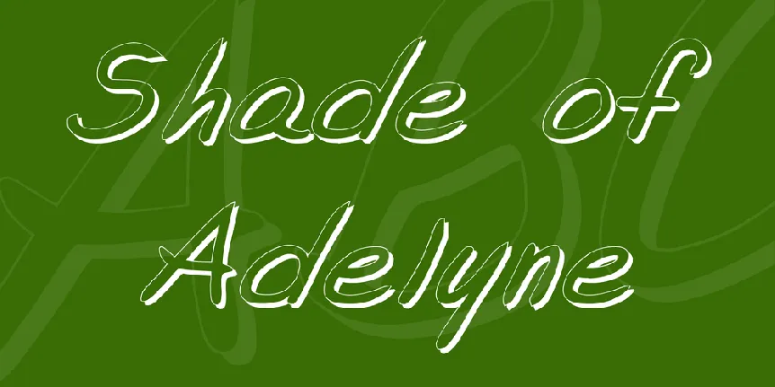 Shade of Adelyne font