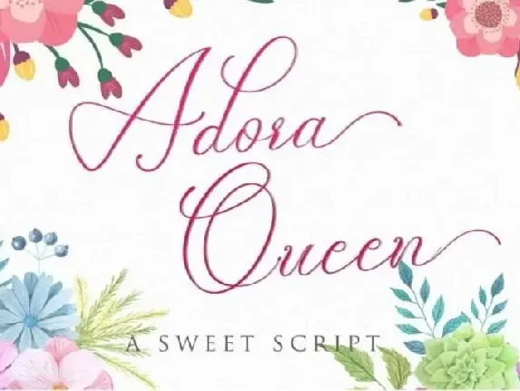 Adora Queen Calligraphy font