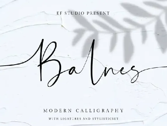 Balnes Modern Script font