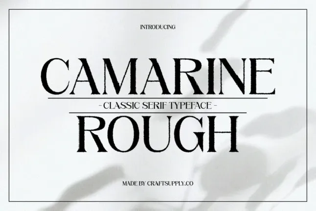 Camarine Rough font