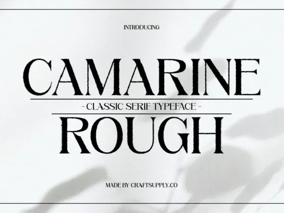 Camarine Rough font