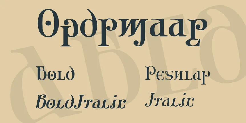 Ondrwaax font