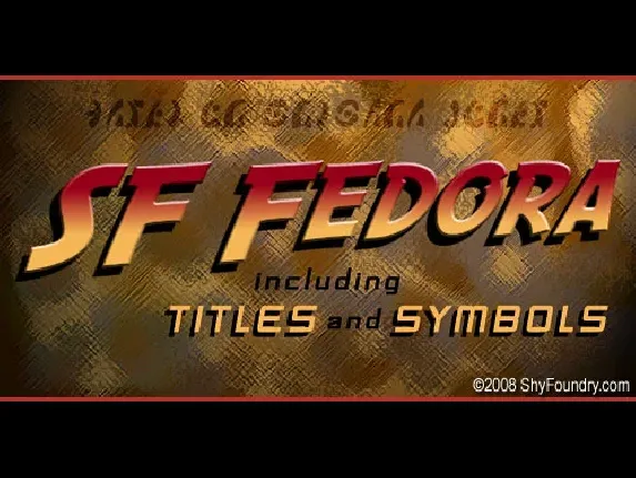 SF Fedora font